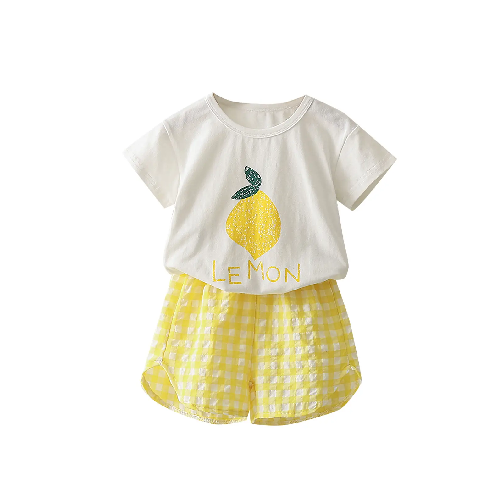 Clearout Kids T-Shirt Shorts Two-Piece Set Blue White
