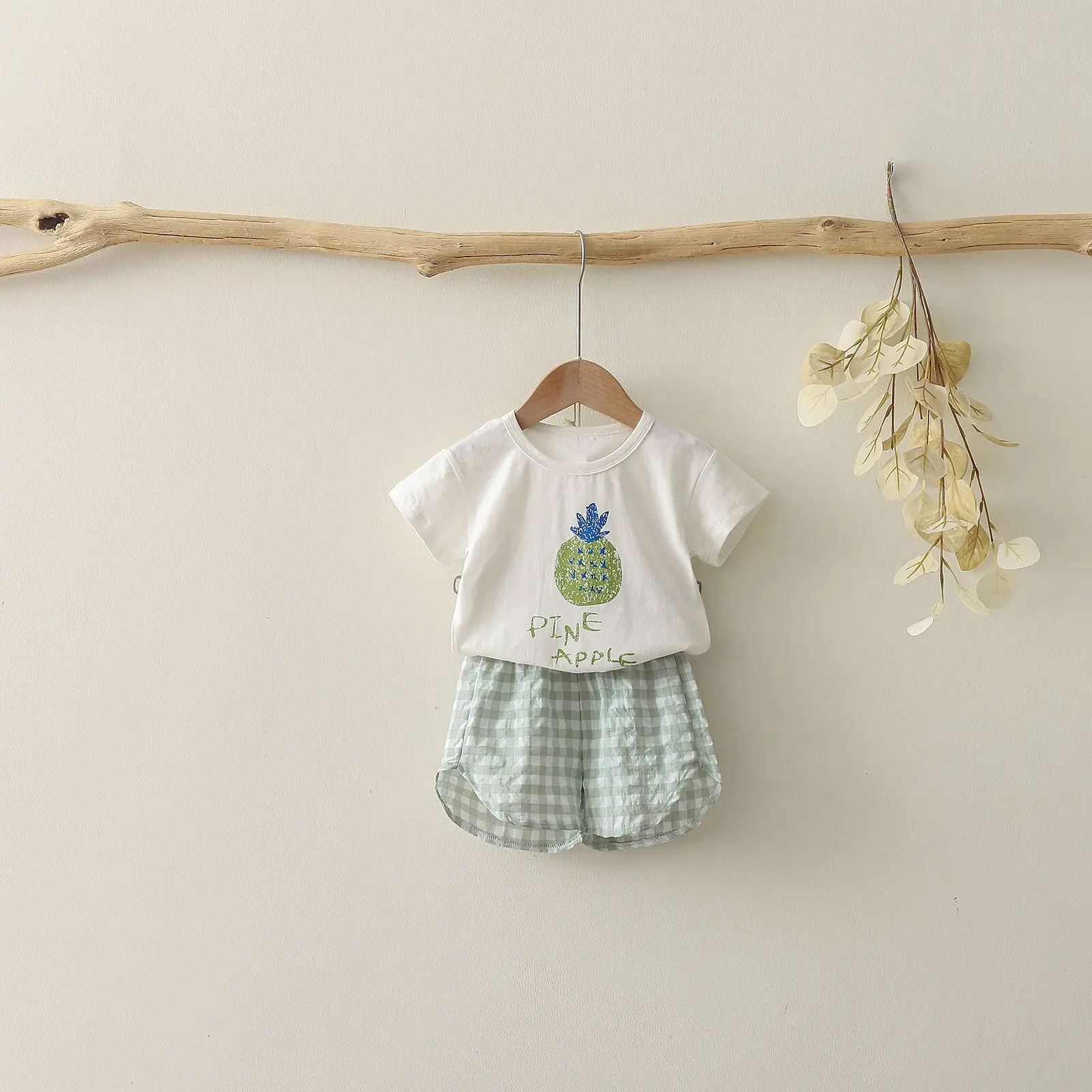 Clearout Kids T-Shirt Shorts Two-Piece Set Blue White