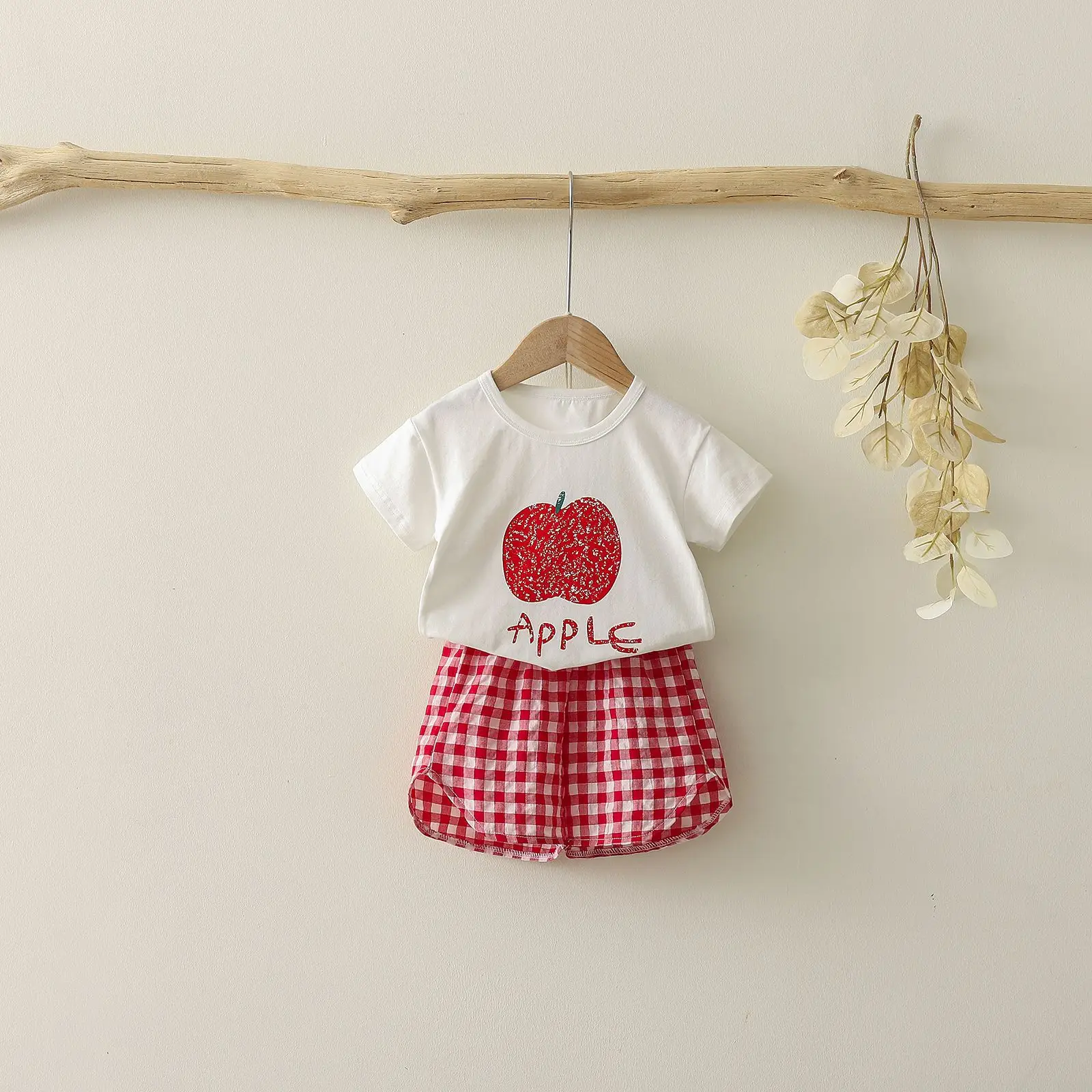 Clearout Kids T-Shirt Shorts Two-Piece Set Blue White