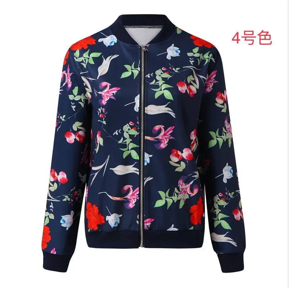 Red Heart Print Zipper Jacket for Women - Image 4