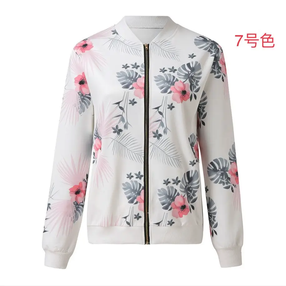 Red Heart Print Zipper Jacket for Women - Image 7