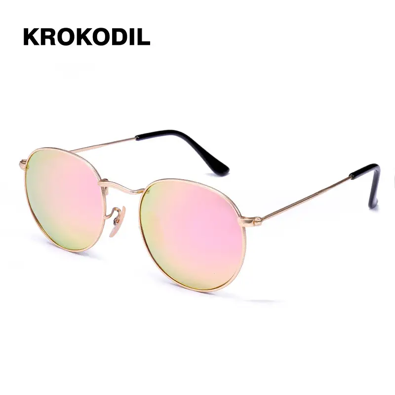 Krokodil Women's Purple Polarized Sunglasses Metal Frame