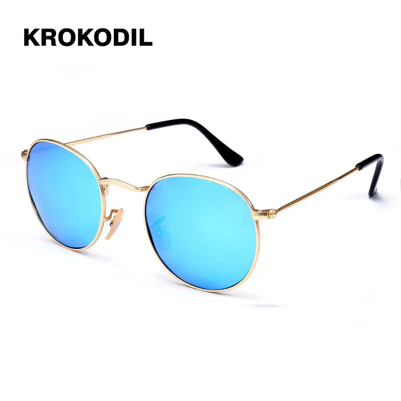 Krokodil Women's Purple Polarized Sunglasses Metal Frame