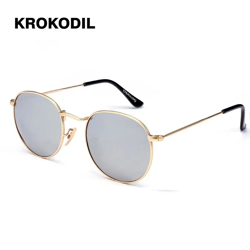 Krokodil Women's Purple Polarized Sunglasses Metal Frame