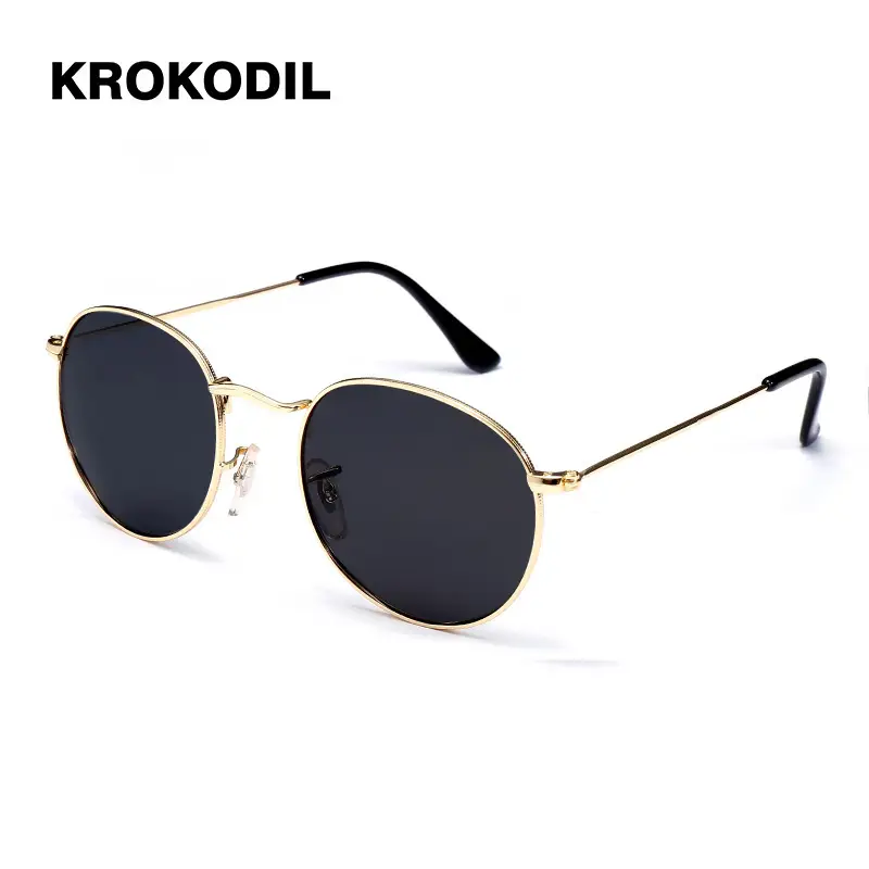 Krokodil Women's Purple Polarized Sunglasses Metal Frame