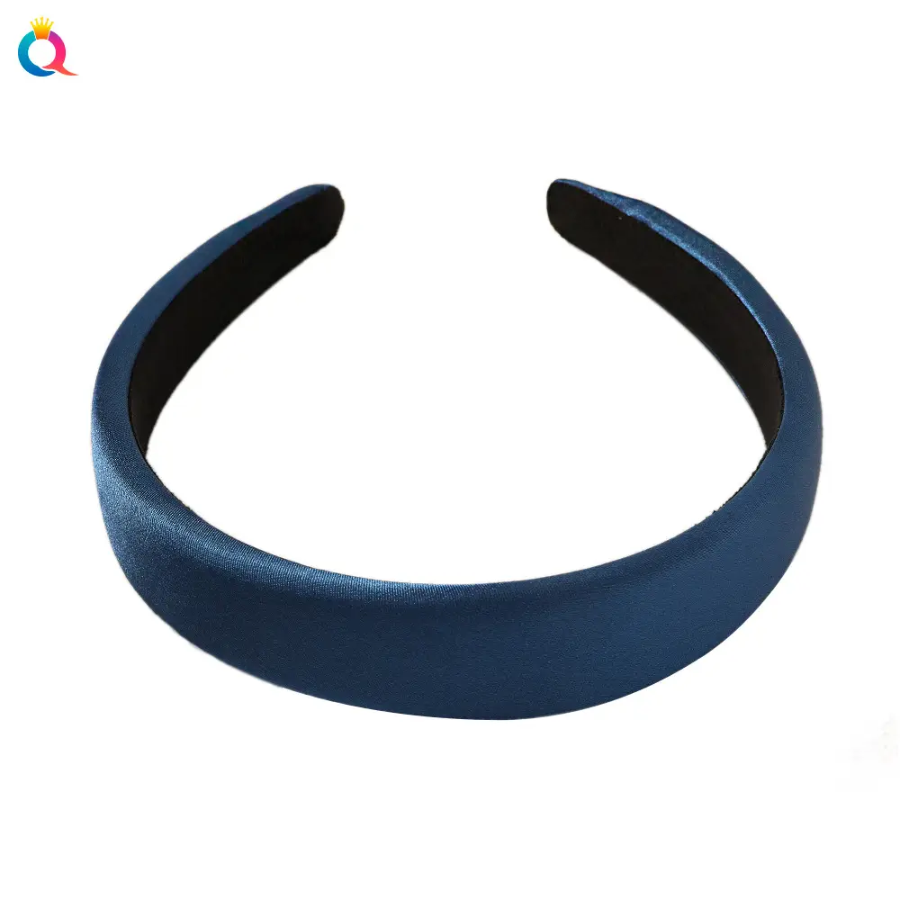 Satin Sponge Headband for Women Green Retro Style