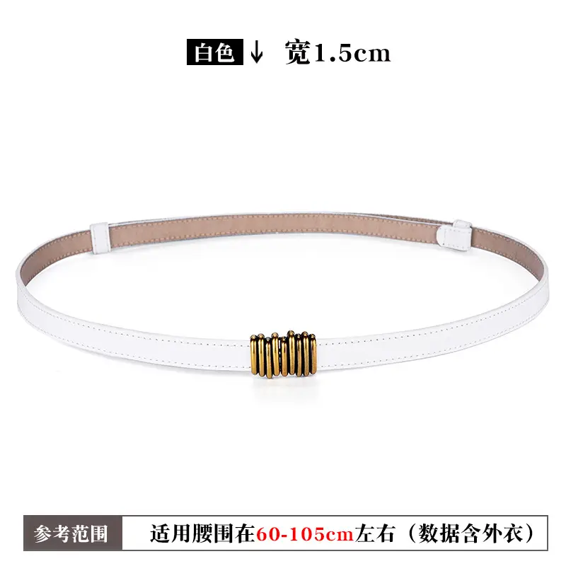 Genuine Leather Women's Waist Belt Black Brown Brown