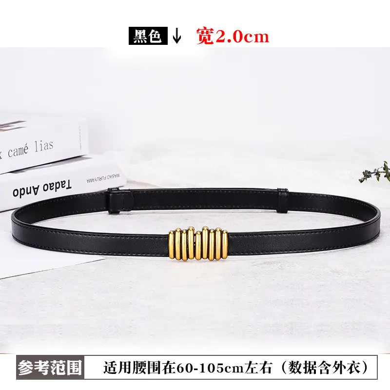 Genuine Leather Women's Waist Belt Black Brown Brown