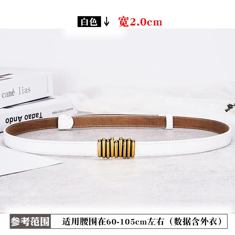 Genuine Leather Women's Waist Belt Black Brown Brown