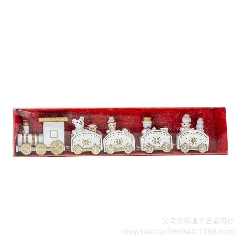 Mini Christmas Train Toy for Kids Wooden Decor - Image 6