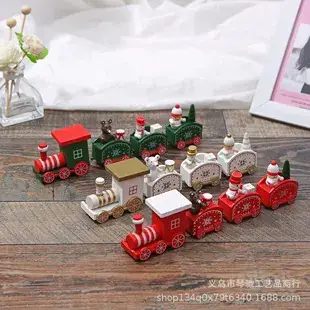 Mini Christmas Train Toy for Kids Wooden Decor — feature 9