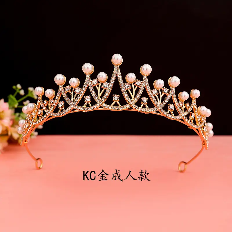 Bride Crown with Pearl Accents for Women