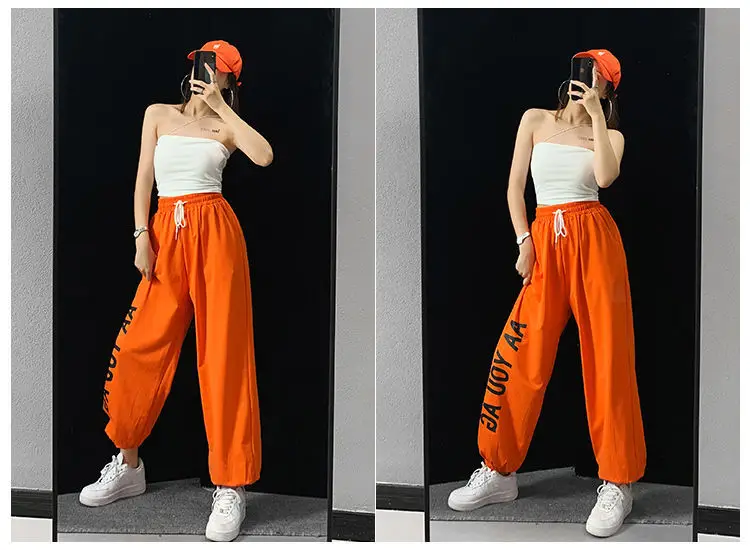 Women Hip Hop Jazz Jogger Pants White 2024 — feature 16