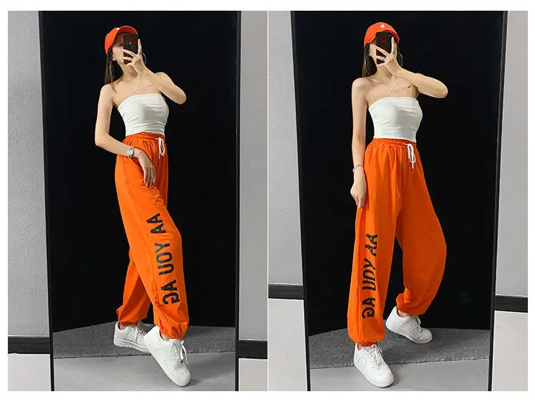 Women Hip Hop Jazz Jogger Pants White 2024 — feature 19