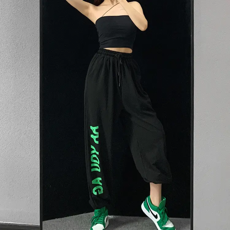 Women Hip Hop Jazz Jogger Pants White 2024 — feature 2