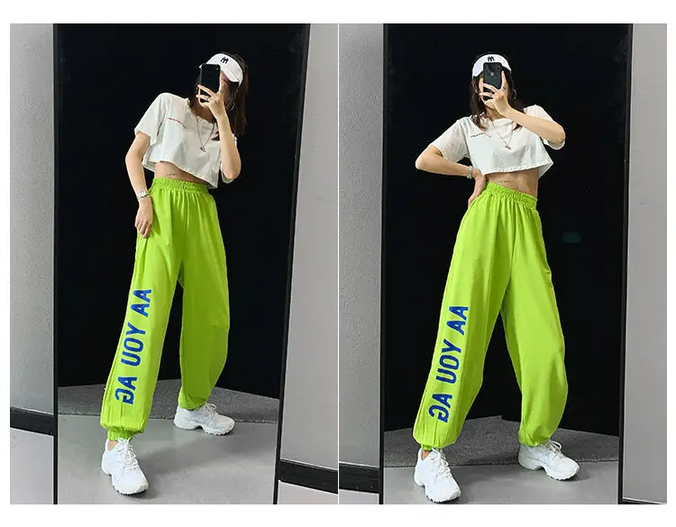 Women Hip Hop Jazz Jogger Pants White 2024 — feature 30