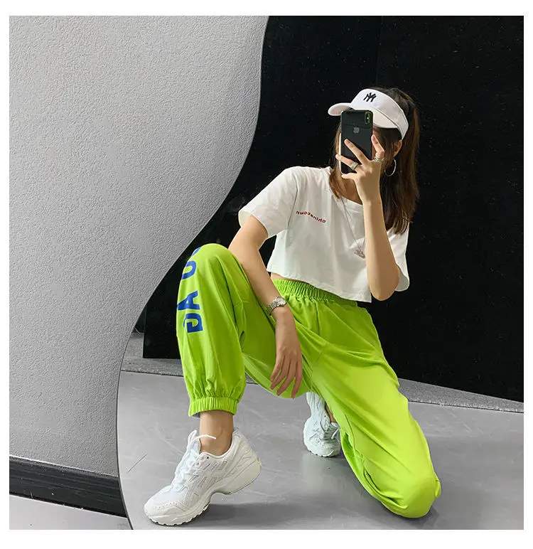 Women Hip Hop Jazz Jogger Pants White 2024 — feature 31