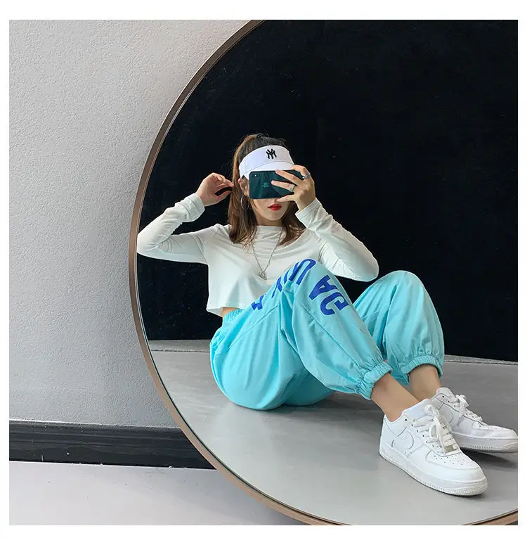 Women Hip Hop Jazz Jogger Pants White 2024 — feature 33