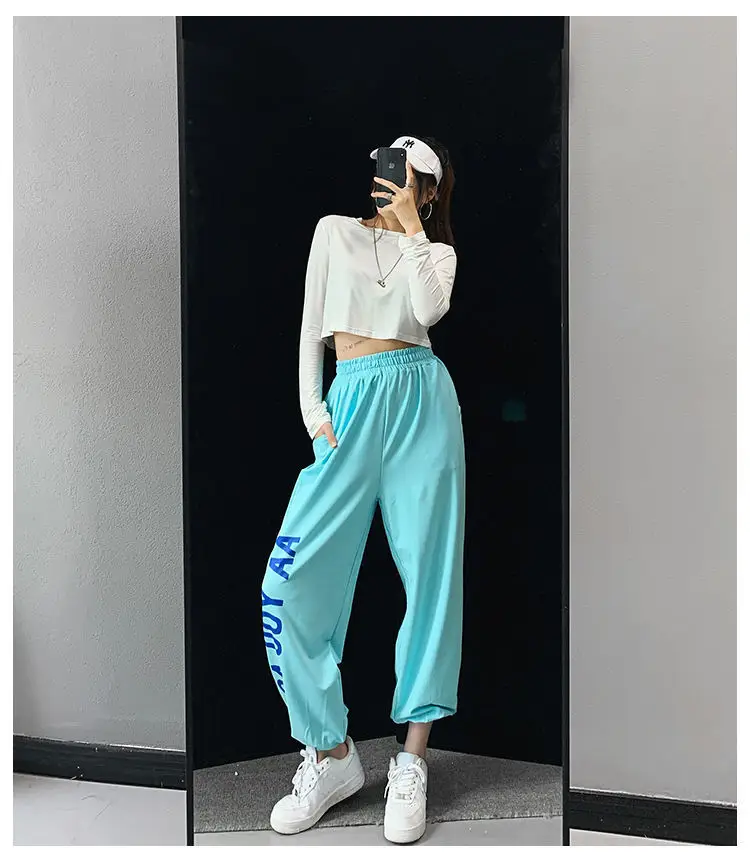 Women Hip Hop Jazz Jogger Pants White 2024 — feature 35