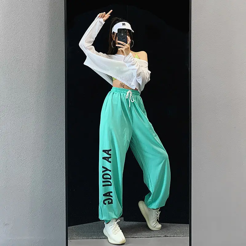 Women Hip Hop Jazz Jogger Pants White 2024 — feature 46