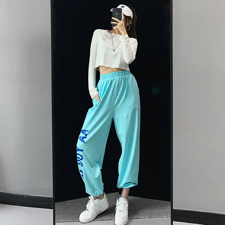 Women Hip Hop Jazz Jogger Pants White 2024 — feature 6
