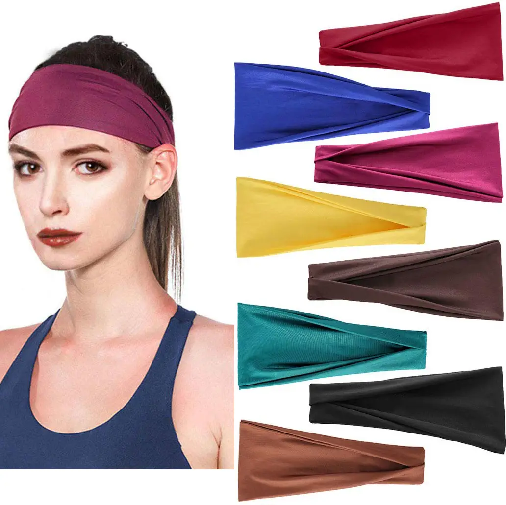 Brown Elastic Sports Hair Band for Men - Image 30