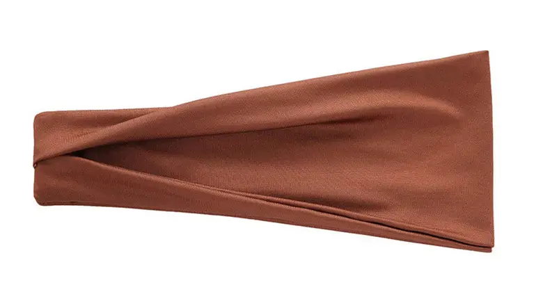Brown Elastic Sports Hair Band for Men — feature 19