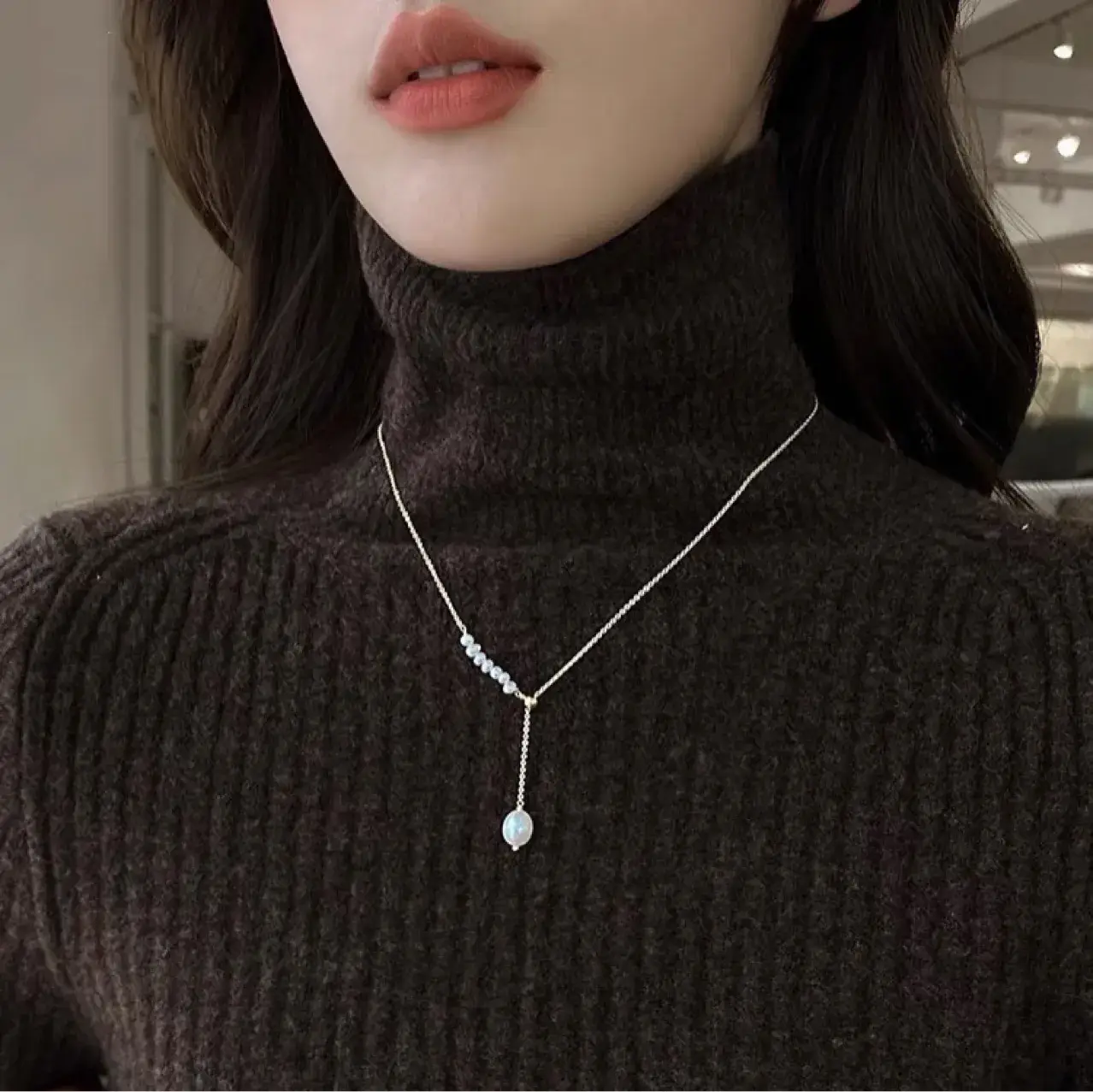 Natural Pearl Necklace Women's Light Luxury Collar Chain 2024 New Style - Image 5
