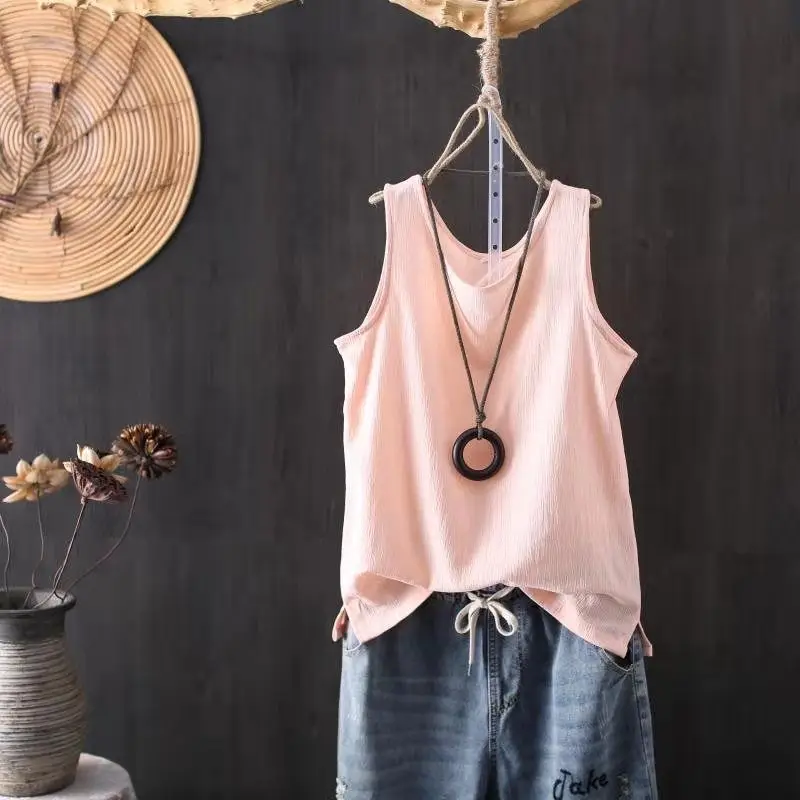 Women's Light Blue Knitted Vest with Neckline Cutout - Image 13