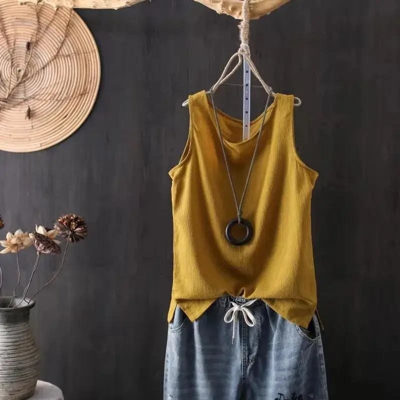 Women's Light Blue Knitted Vest with Neckline Cutout - Image 5