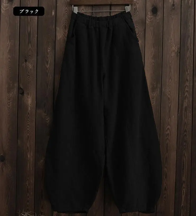 Mint Green Linen Harem Pants Plus Size Women - Image 3