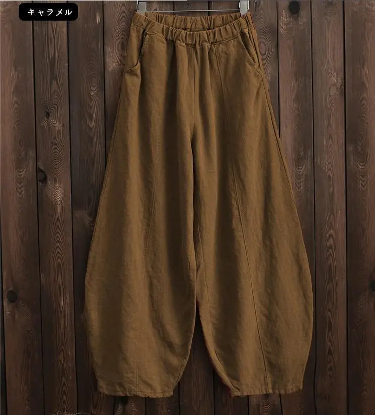 Mint Green Linen Harem Pants Plus Size Women - Image 6