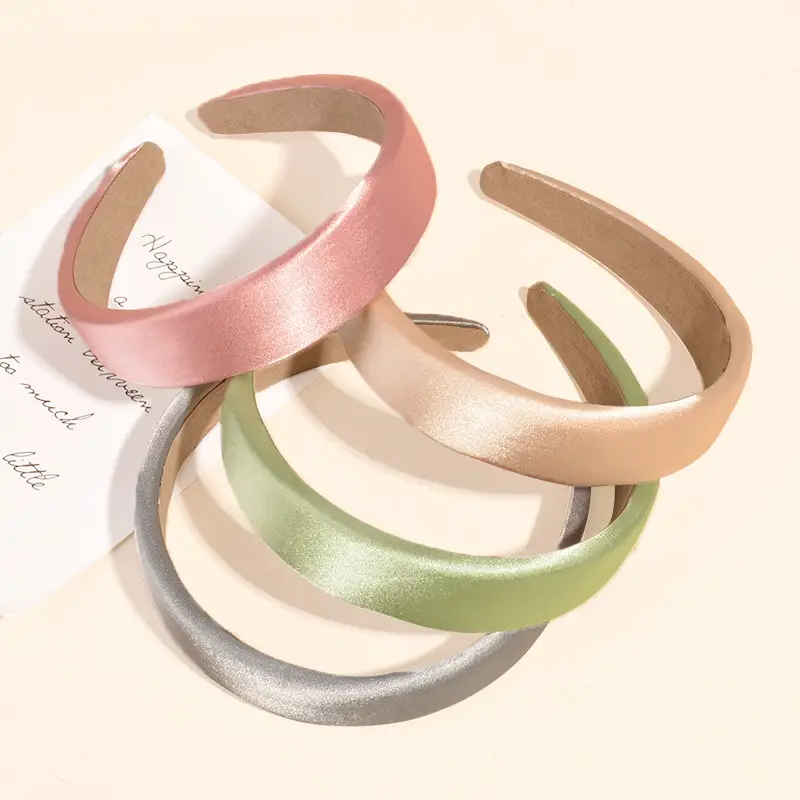 Green Satin Wide Brim Hair Band for Women - Image 14
