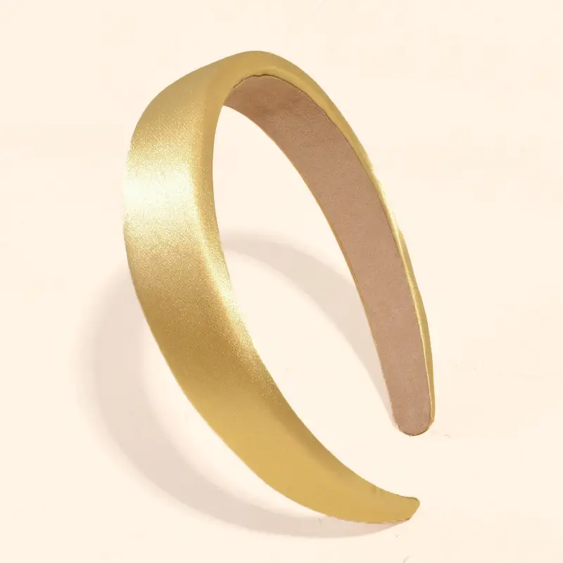 Green Satin Wide Brim Hair Band for Women - Image 2
