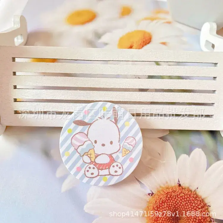 Japanese Style Cinnamon Dog Telescopic Air Cushion Ring Buckle Mobile Phone Holder - Image 15