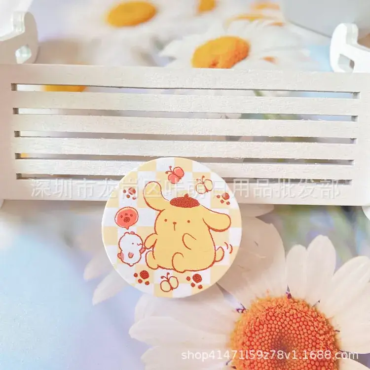 Japanese Style Cinnamon Dog Telescopic Air Cushion Ring Buckle Mobile Phone Holder - Image 7