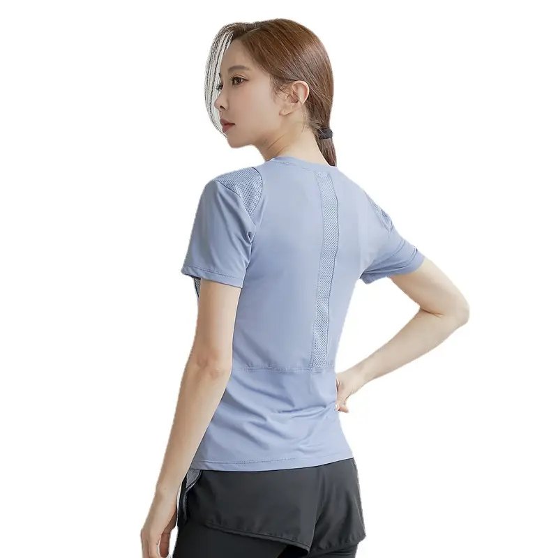 Women Pink Slim Fit Yoga Top Spring Summer - Image 9