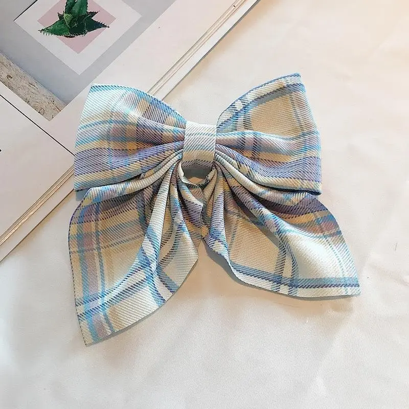 Japanese Jk Bow Hair Clip for Girls Plaid Hairband - Image 15