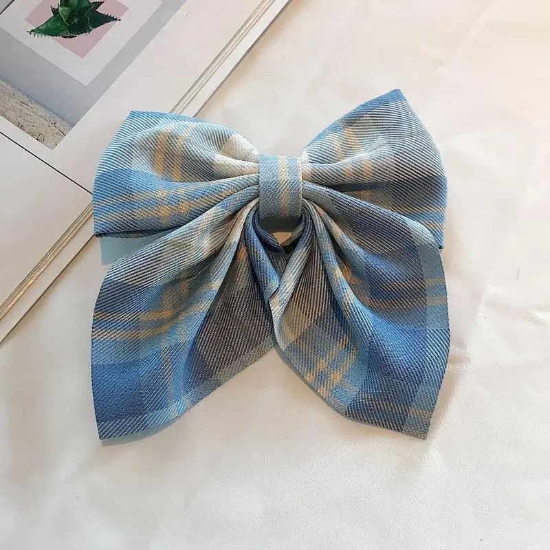 Japanese Jk Bow Hair Clip for Girls Plaid Hairband - Image 16