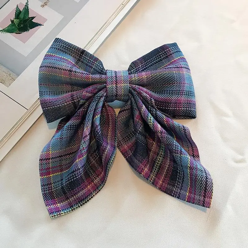 Japanese Jk Bow Hair Clip for Girls Plaid Hairband - Image 18