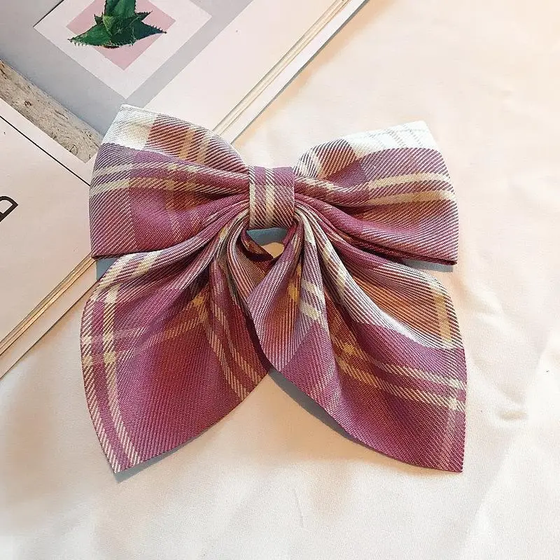 Japanese Jk Bow Hair Clip for Girls Plaid Hairband - Image 20
