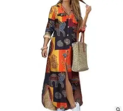 Camouflage Single Breasted Dress for Women - Image 25