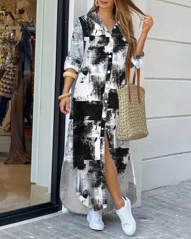 Camouflage Single Breasted Dress for Women - Image 20