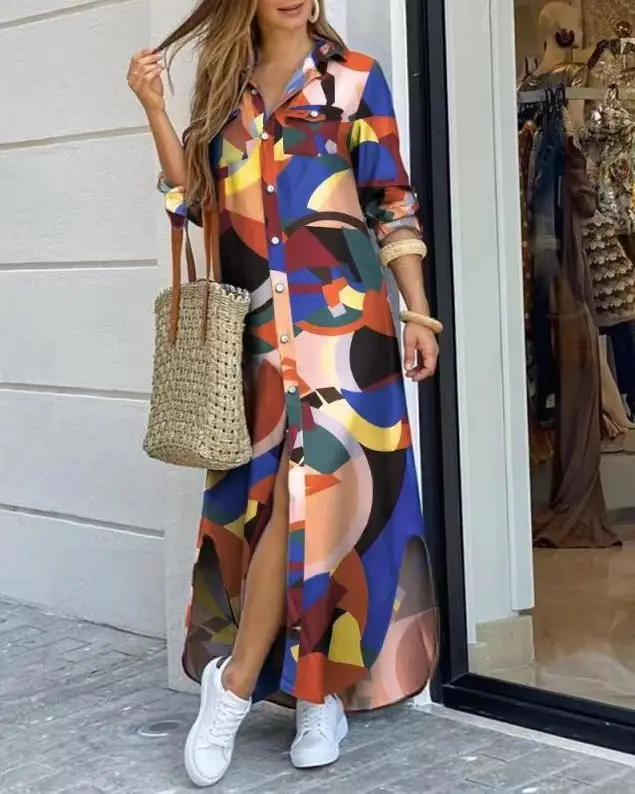 Camouflage Single Breasted Dress for Women - Image 21