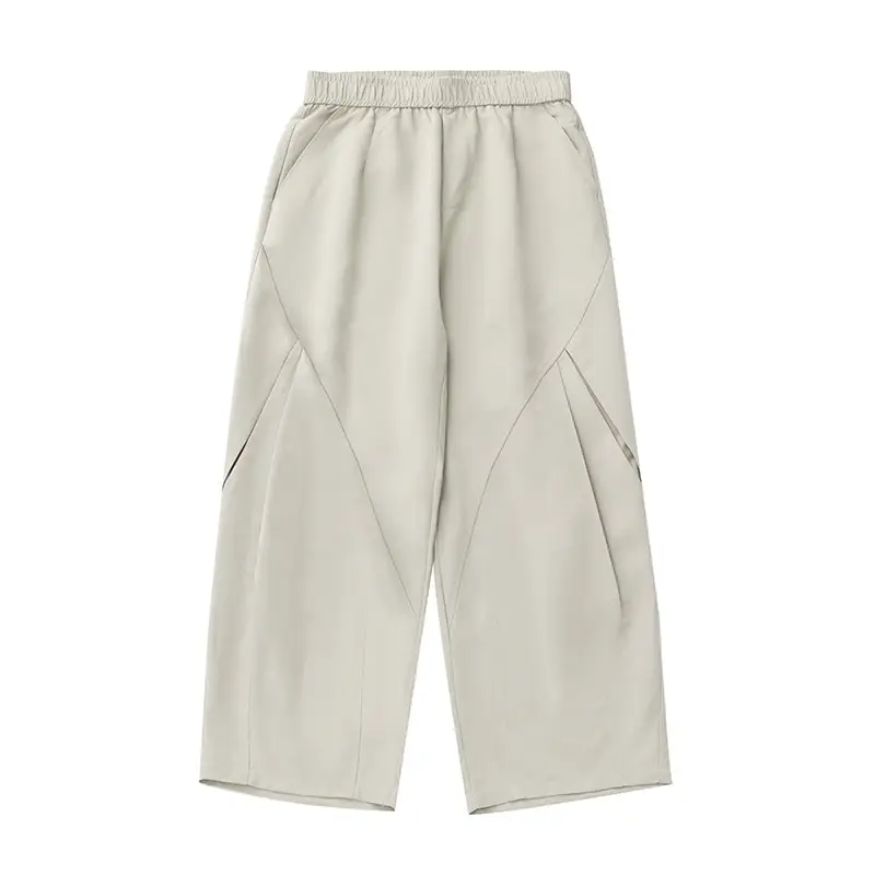 Black Wide Leg Han Lu Pants for Men