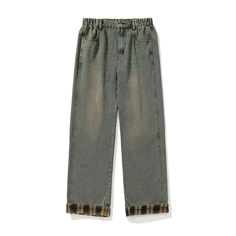 Black Wide Leg Han Lu Pants for Men