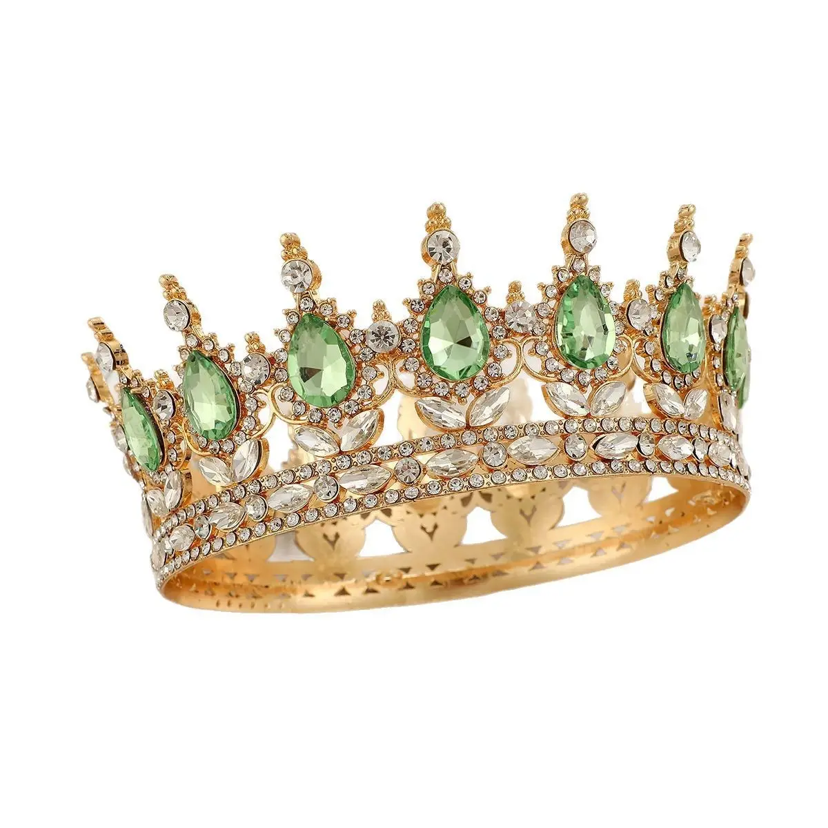 Luxury Crystal Full Circle Crown Wedding Hair Accessory - Image 13