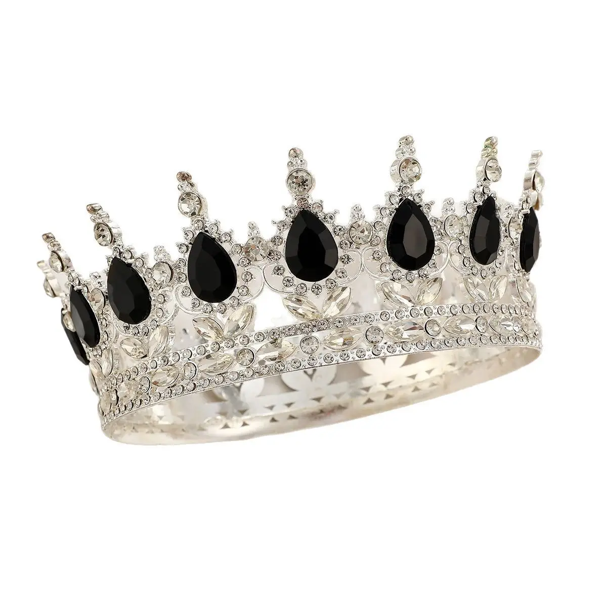 Luxury Crystal Full Circle Crown Wedding Hair Accessory - Image 18