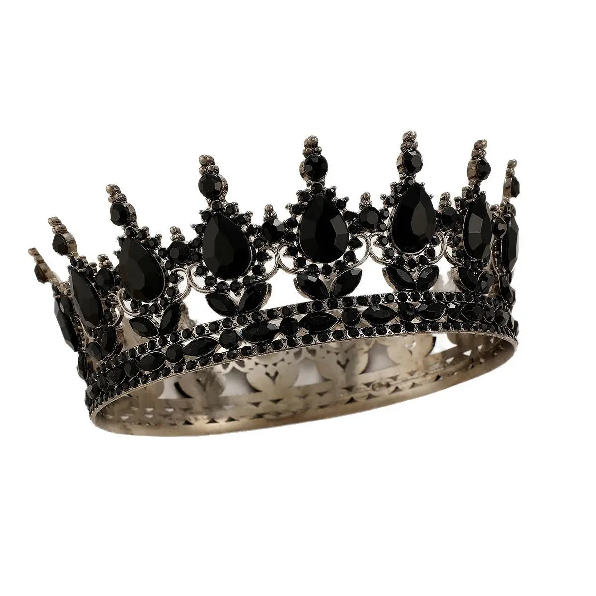 Luxury Crystal Full Circle Crown Wedding Hair Accessory - Image 23