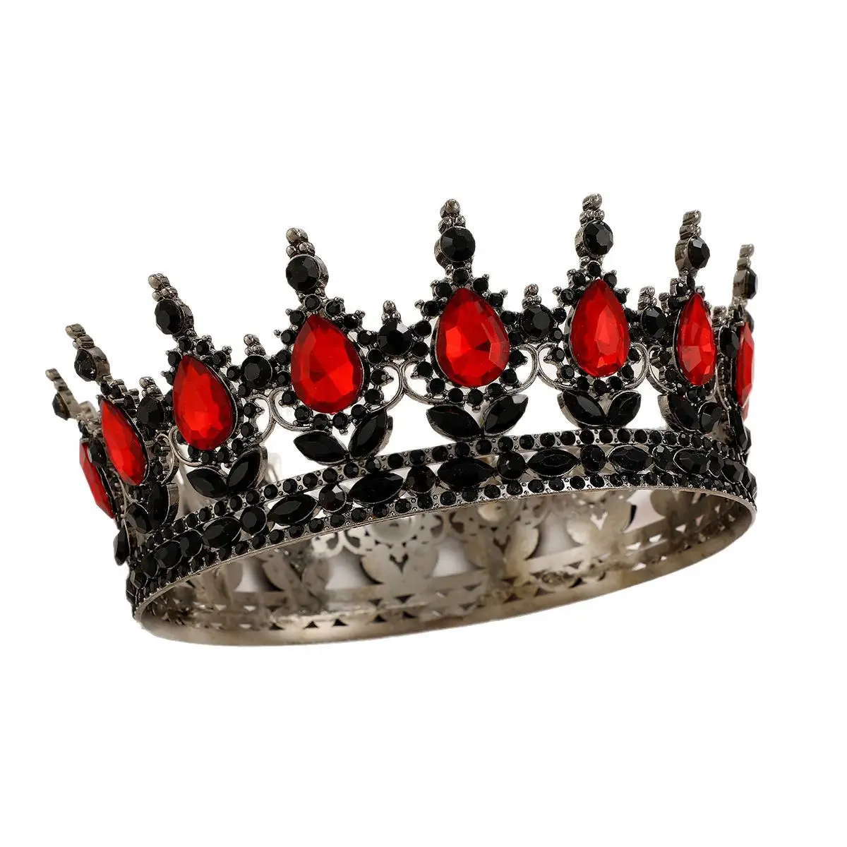 Luxury Crystal Full Circle Crown Wedding Hair Accessory - Image 24